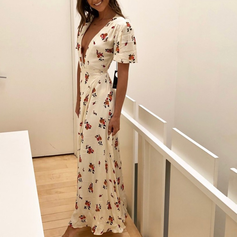 Privacy Please Floral Wrap Dress